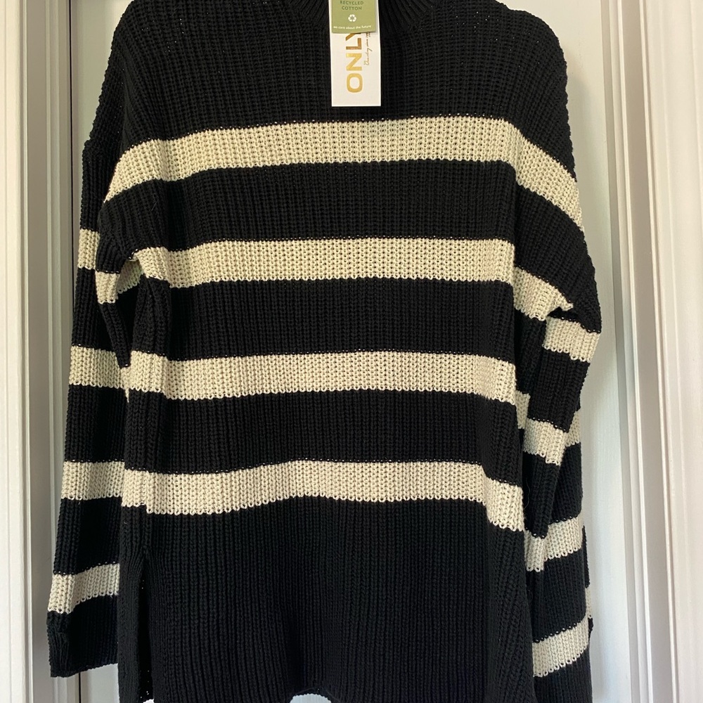 Black and White Striped Sweater